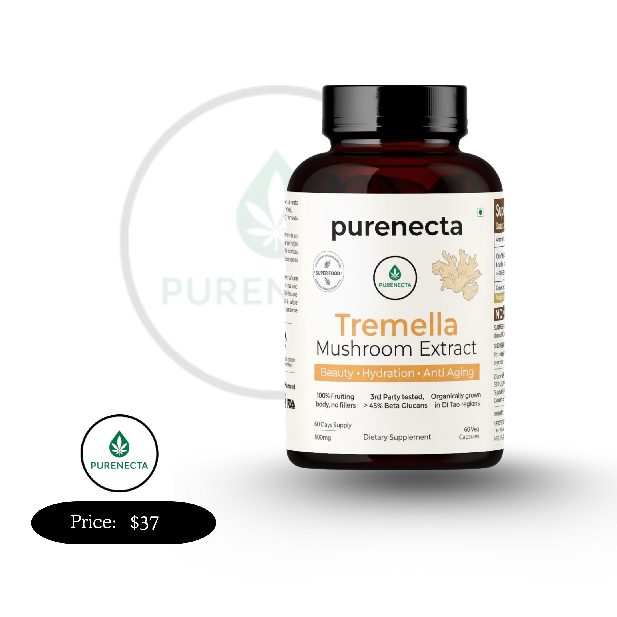 Tremella Mushroom Extract Beauty & Hydration Supplement